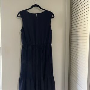 Ann Taylor Navy Sleeveless Maxi Dress